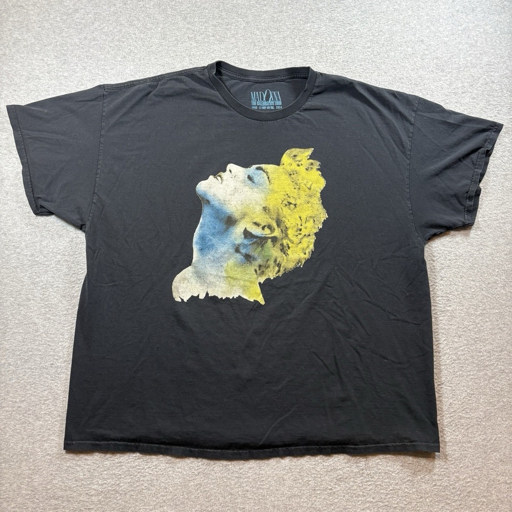 Madonna Celebration Tour Shirt Mens 2XL Black True Blue Graphic Concert Tee 2024